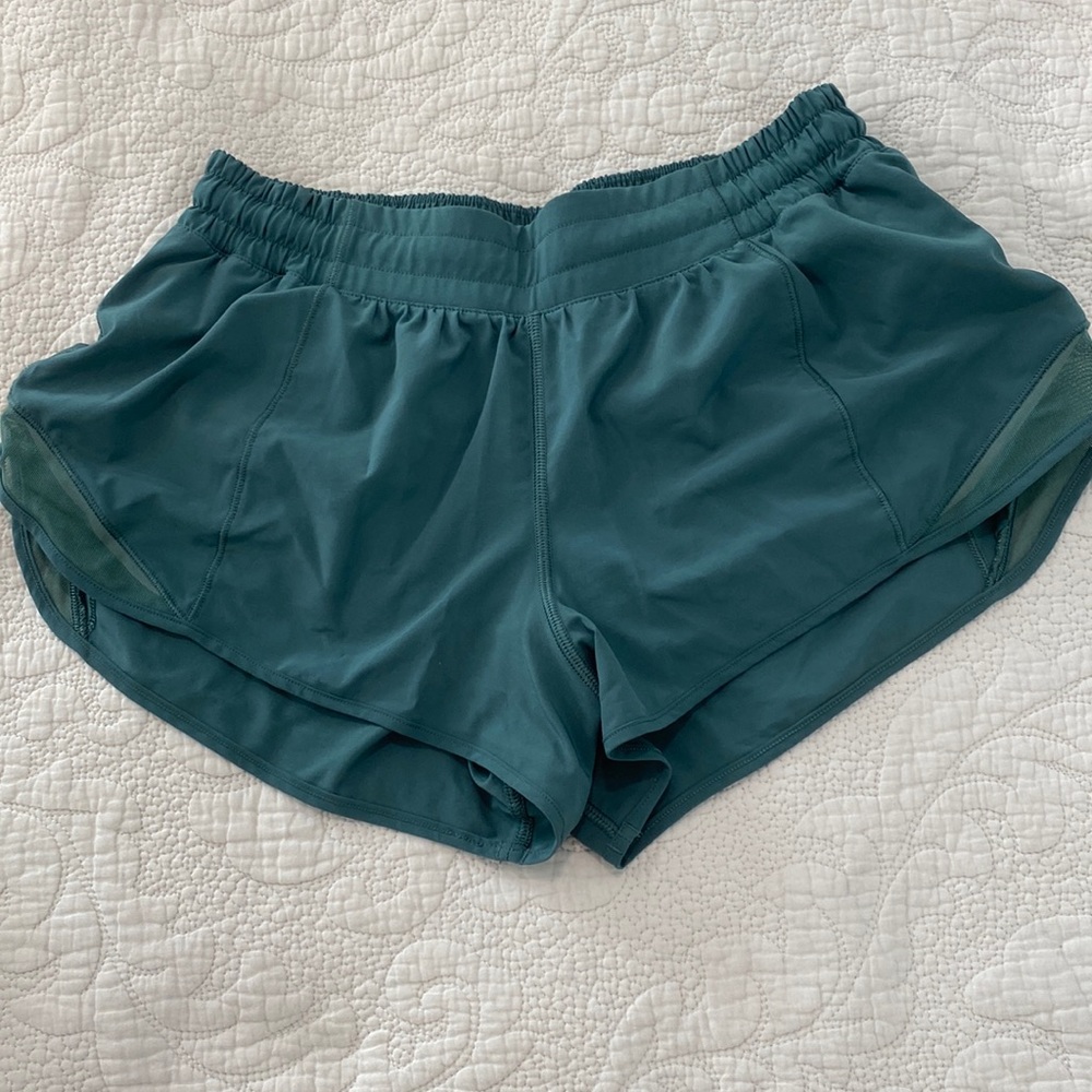 Teal Lululemon Hotty hot short